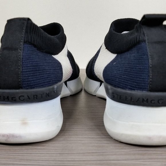 Stella McCartney Striped Knitted Slip on Sneaker, Womens Size 5 / 35 - Picture 5 of 12